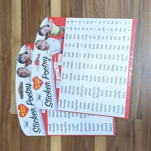 3/$30 Mello Smelling retro 2002 sticker poetry sheets (bundle of two pac…